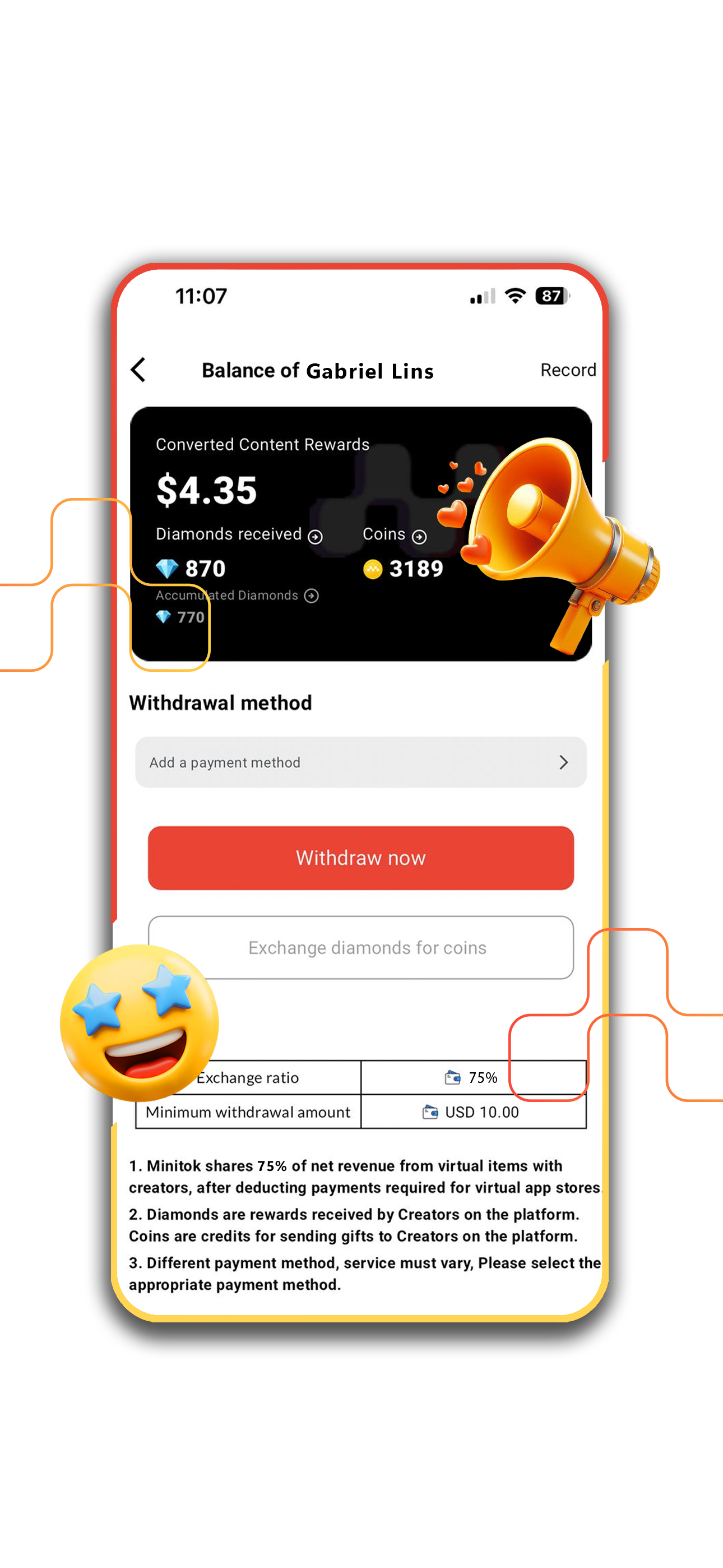 To Earn in action